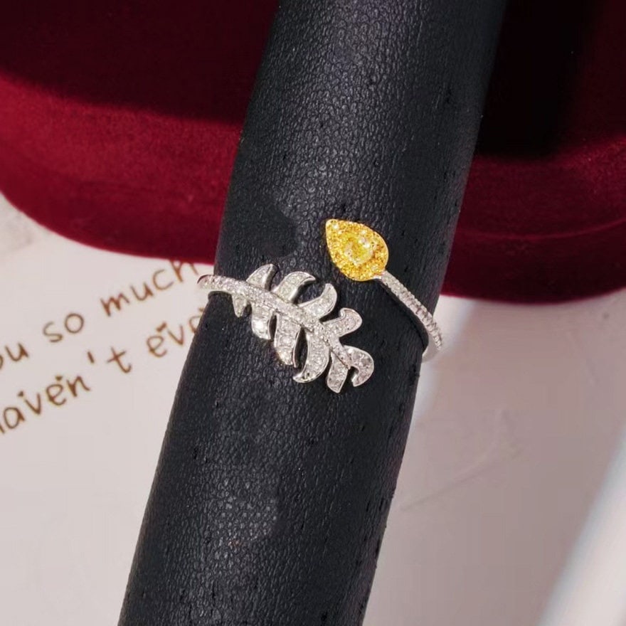 14k Gold 0.26 Ct Natural Color Diamond Ring: Ref:231119153 // gold content:14k gold // ring size:7. 25us // // main gemstone:diamond // shape:multiple // carat weight:0. 26ct // clarity grade:vs-si // color:color // treatment:natural //