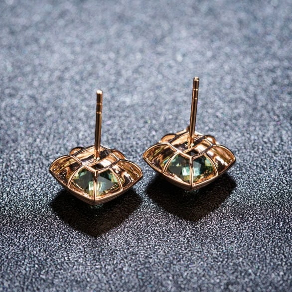 14k Gold 3.0 Ct Natural Tourmaline Earrings - 8