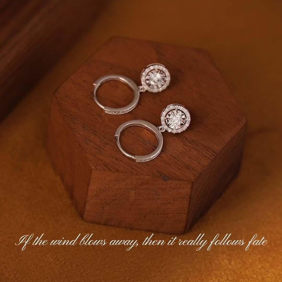 14k Gold 0.34 Ctw Natural H Diamond Earrings - 4