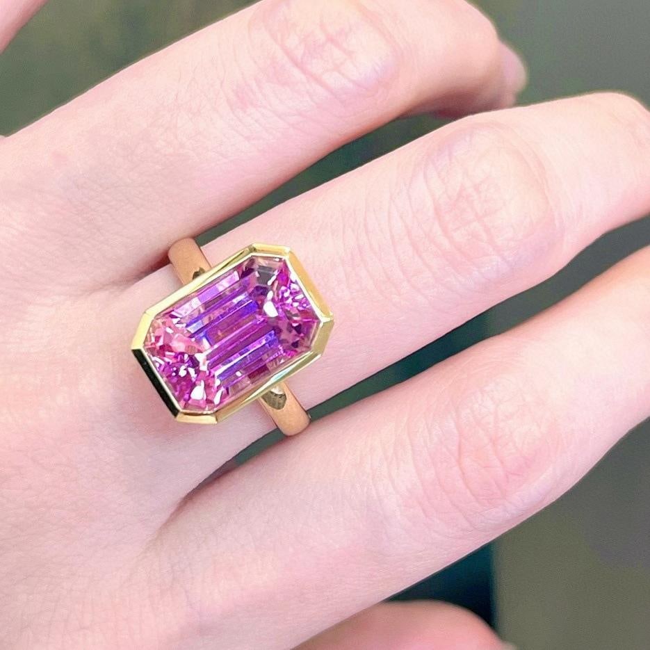 14k Gold 8.50 Ct Natural Kunzite Ring (1 of 7)