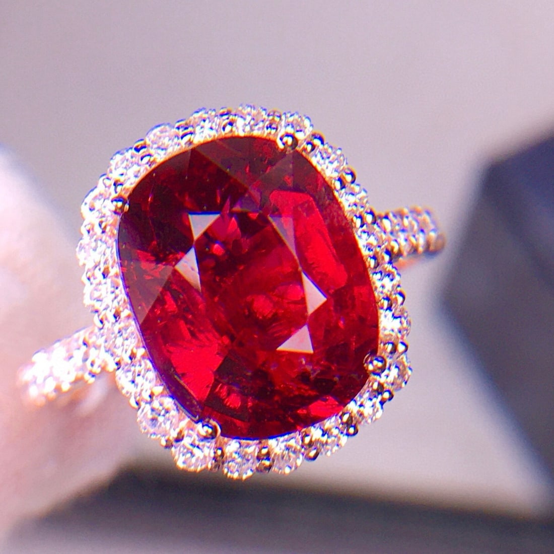 14k Gold 4.66 Ct Natural Tourmaline & Diamond Ring - 5