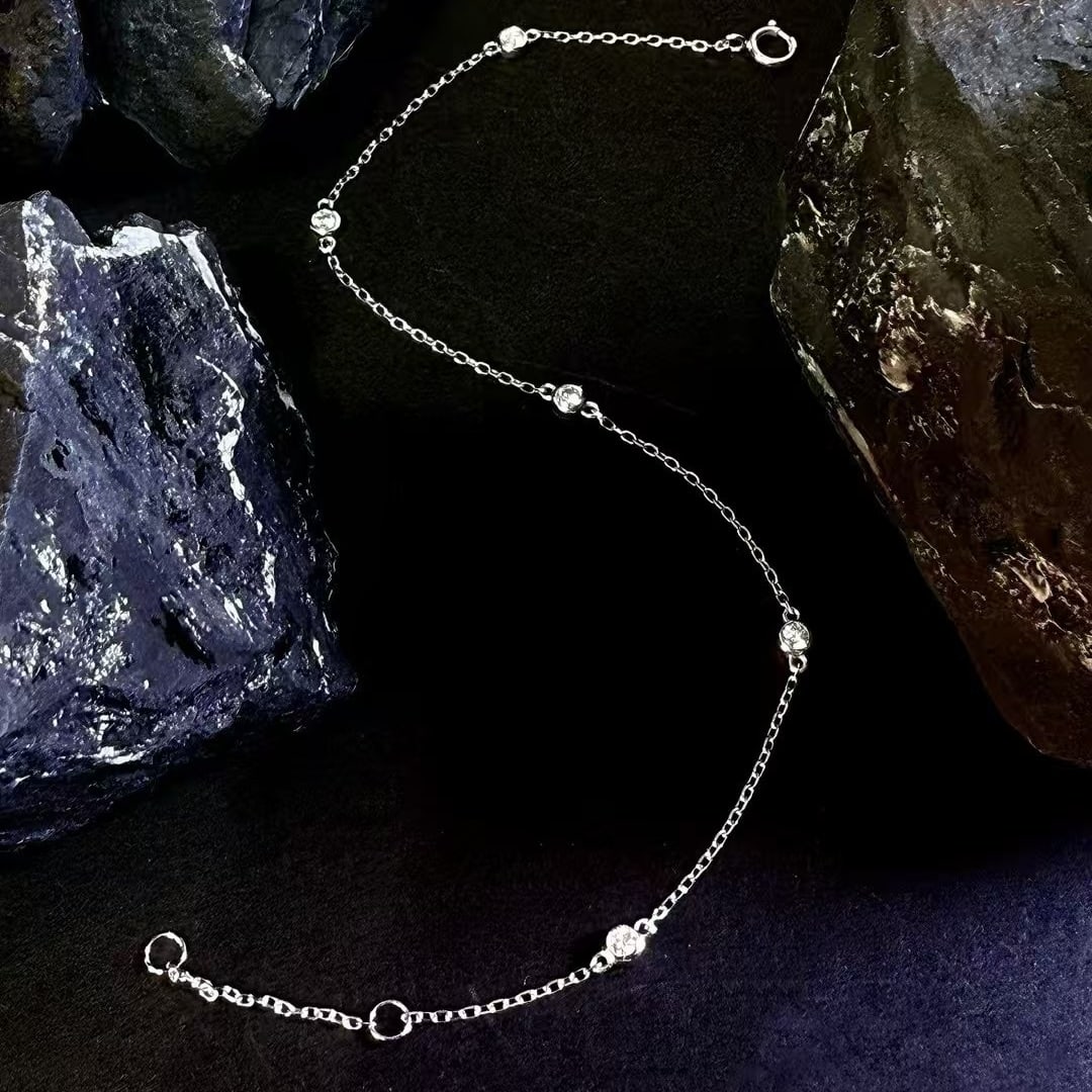 14k Gold 0.18 Ct Natural H Diamond Bracelet - 2