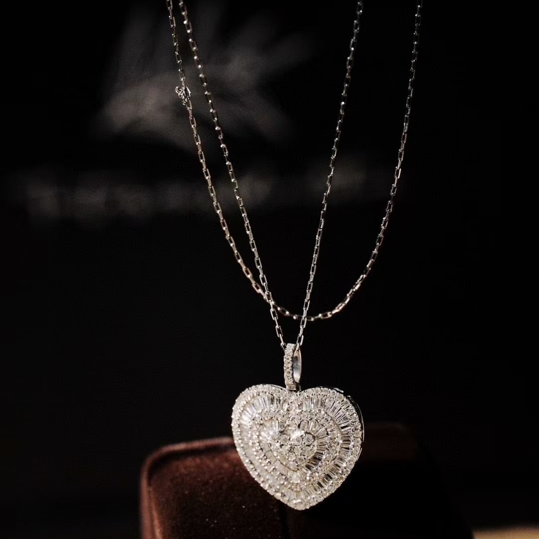 14k Gold 1 Ct Natural H Diamond Necklace - 3