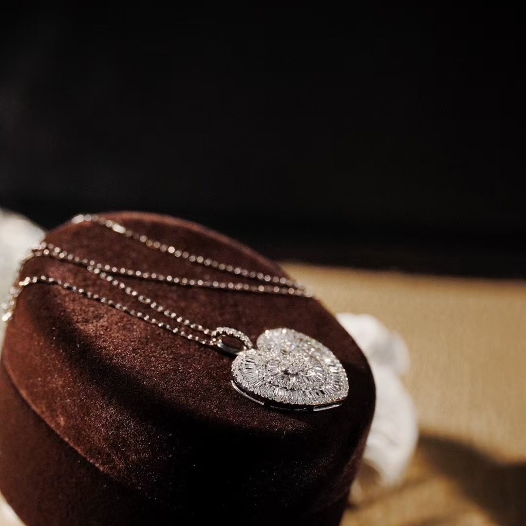 14k Gold 1 Ct Natural H Diamond Necklace - 4