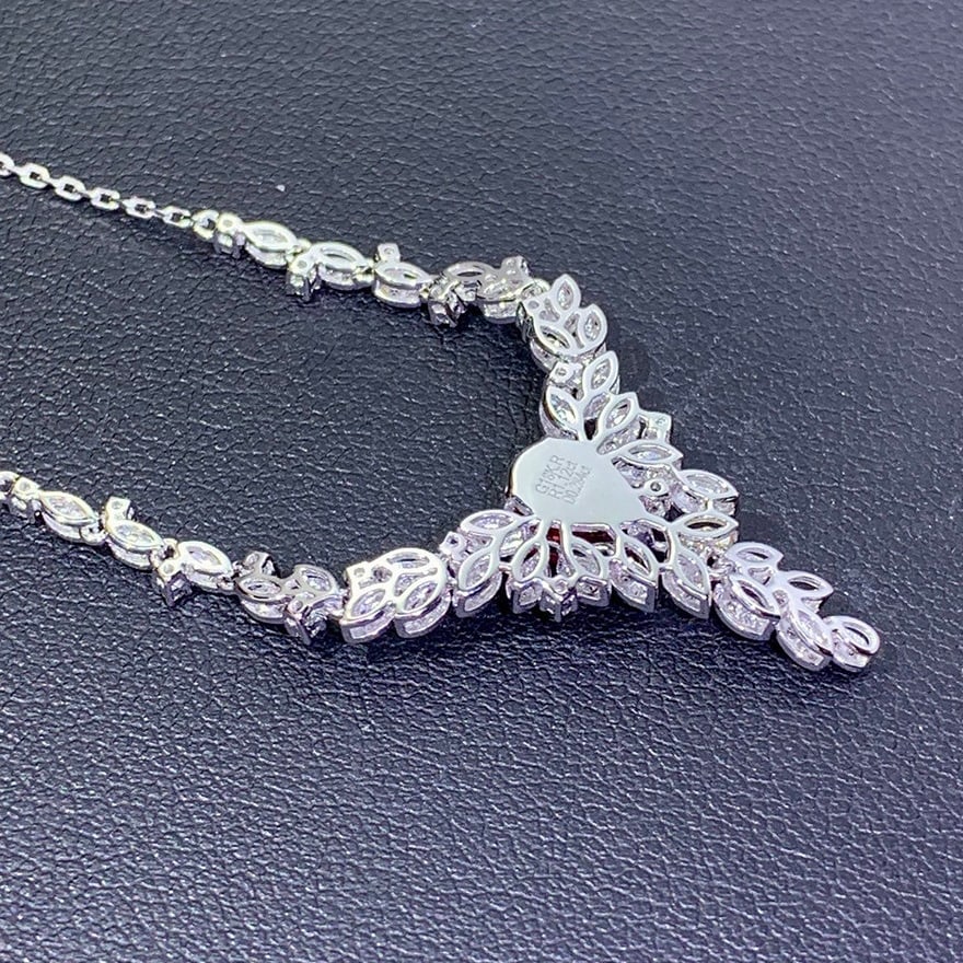 14k Gold 1.40 Ctw Natural Ruby & Diamond Necklace - 8