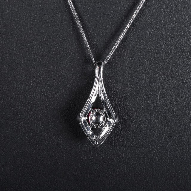 14k Gold 0.91 Ctw Natural Ruby & Diamond Pendant( Without Chain ) - 5