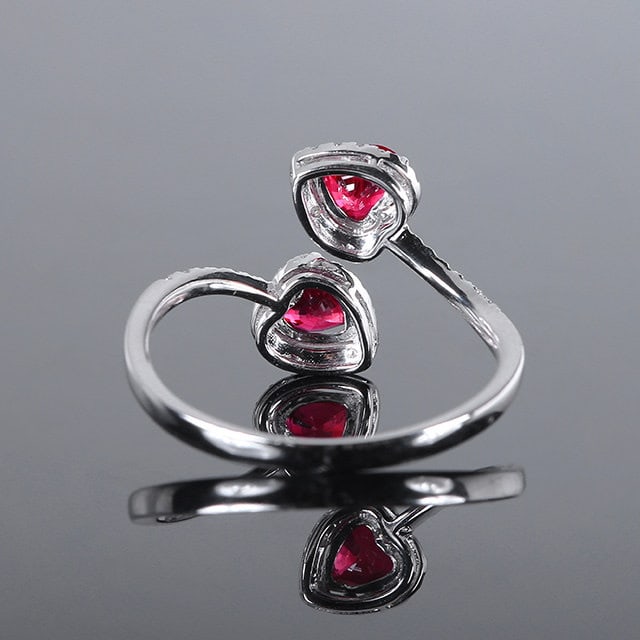 14k Gold 1.09 Ctw Natural Ruby & Diamond Ring - 4