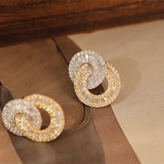 14k Gold 1.20 Ct Natural H Diamond Earrings - 2