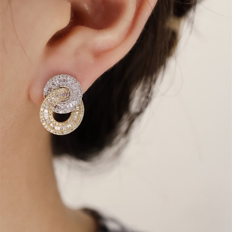 14k Gold 1.20 Ct Natural H Diamond Earrings - 6