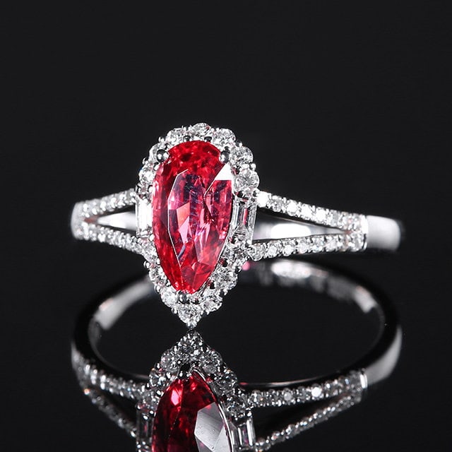 14k Gold 1.52 Ctw Natural Spinel & Diamond Ring - 3