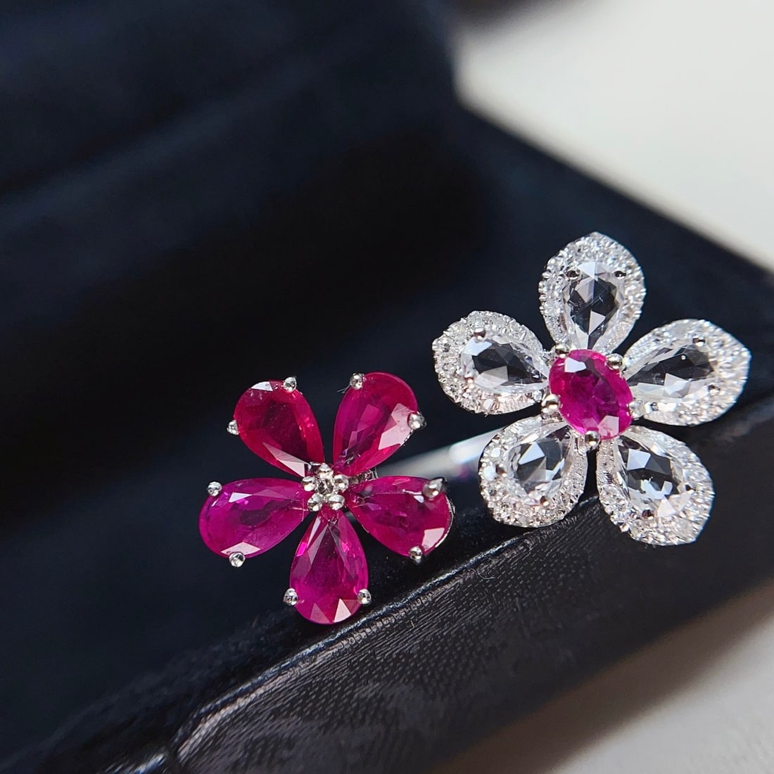 14k Gold 2.00 Ct Natural Ruby & Diamond & Sapphire Ring (1 of 7)