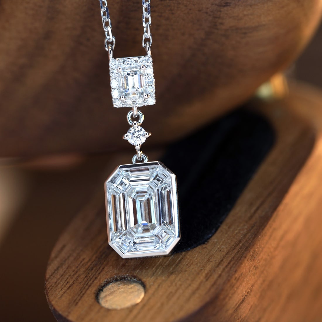 14k Gold 0.58 Ctw Natural H Diamond Necklace - 5