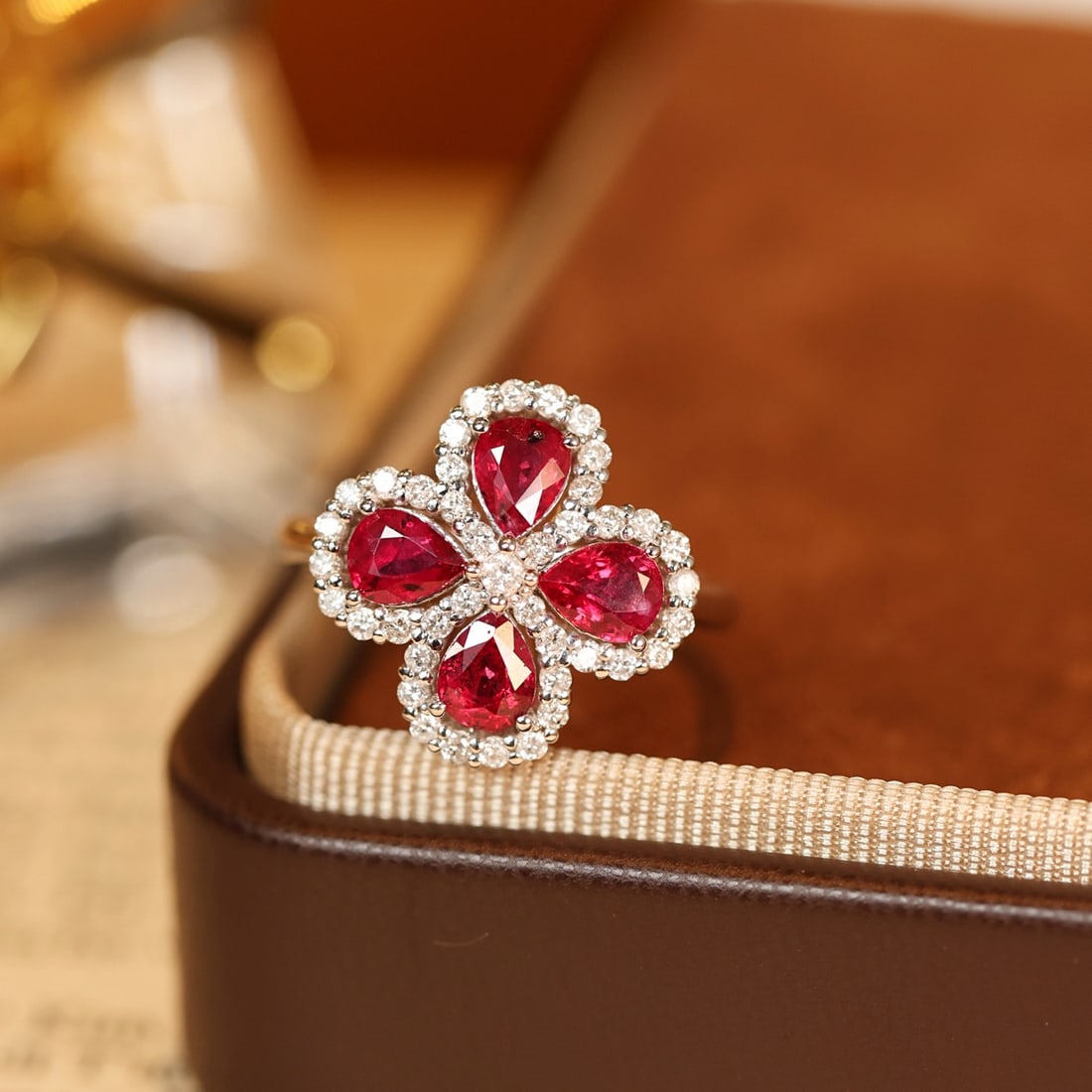 14k Gold 1.98 Ctw Natural Ruby & Diamond Ring - 2