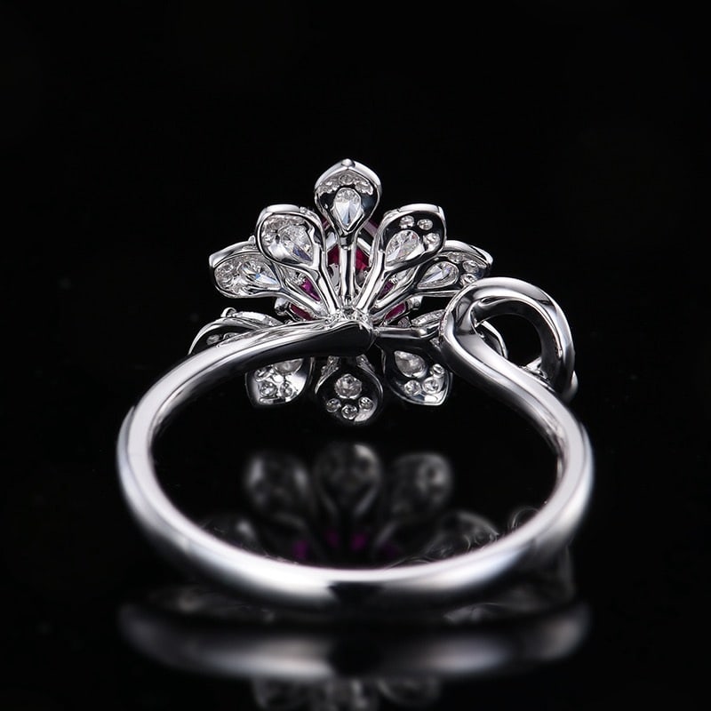 14k Gold 1.54 Ctw Natural Ruby & Diamond Ring - 5