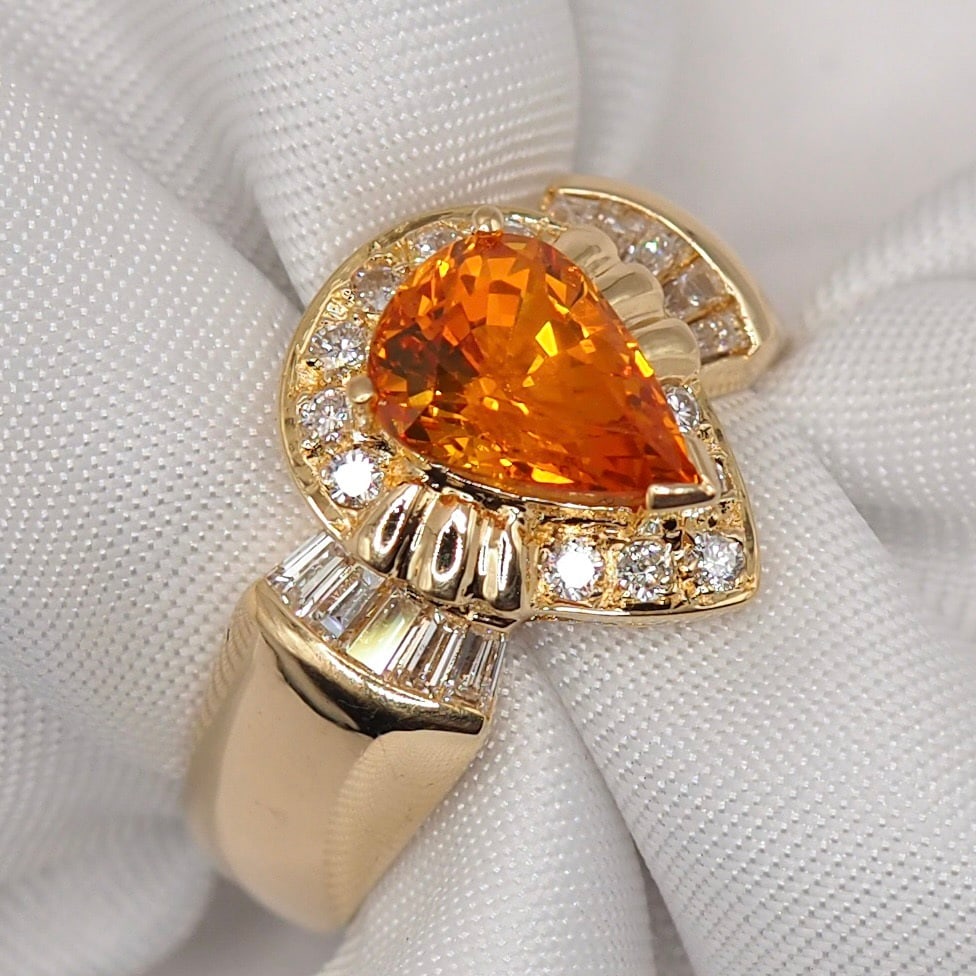 14k Gold 2.15 Ctw Natural Sapphire & Diamond Ring - 2