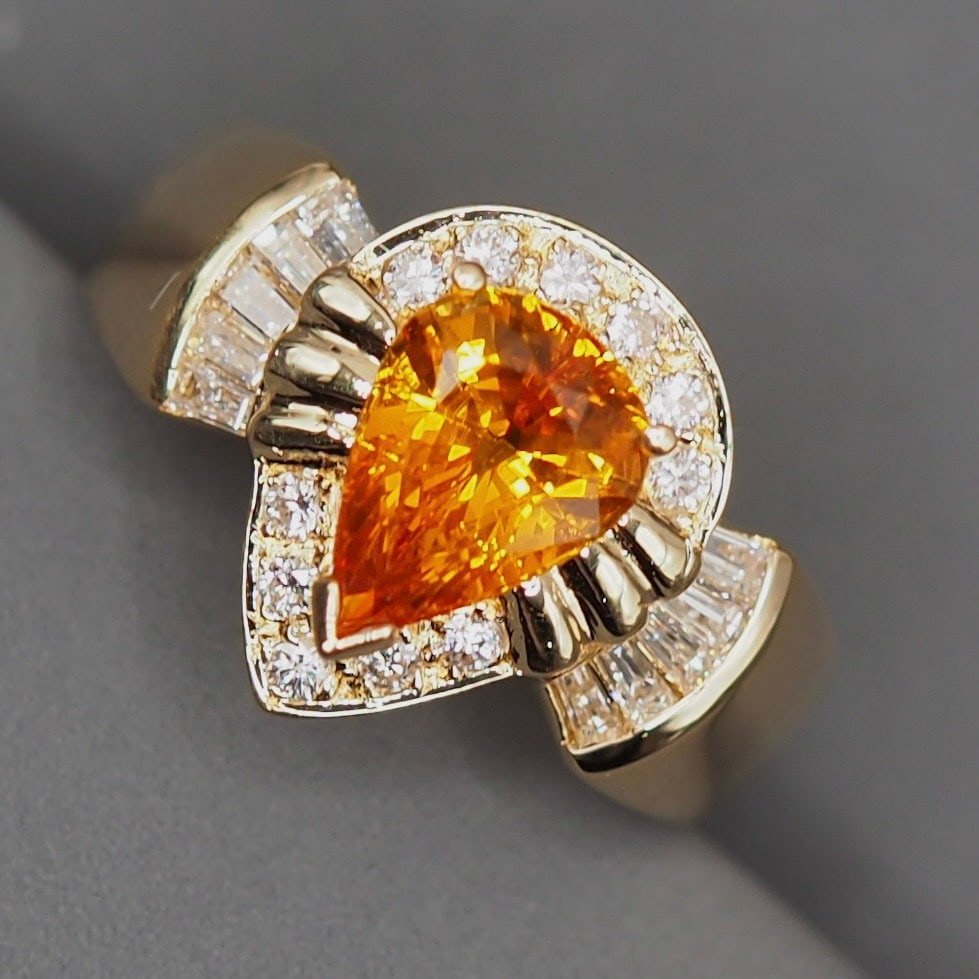 14k Gold 2.15 Ctw Natural Sapphire & Diamond Ring - 4