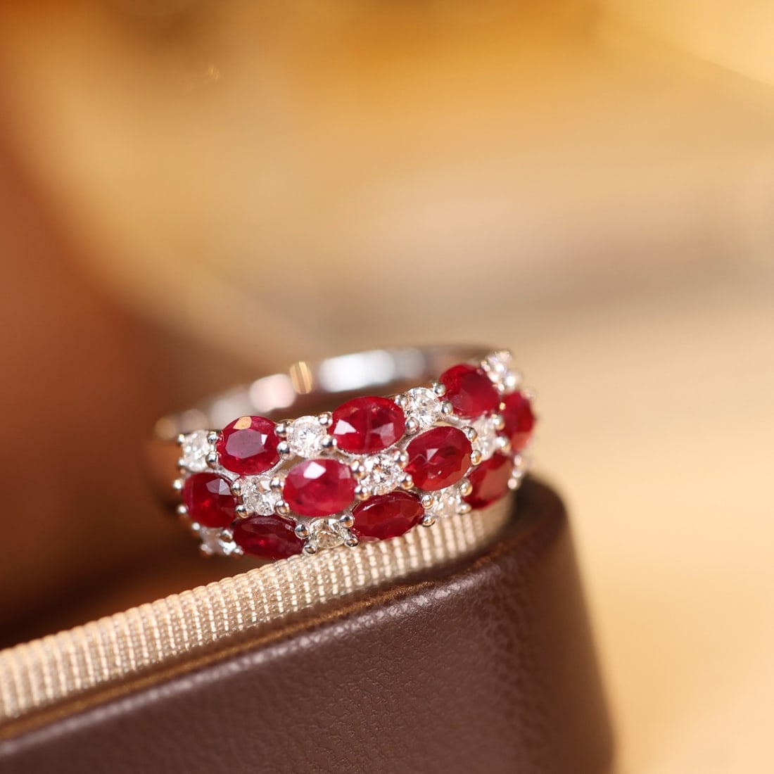 14k Gold 2.35 Ctw Natural Ruby & Diamond Ring - 6