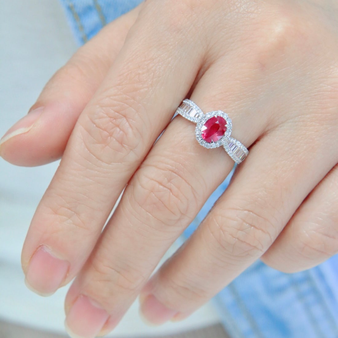 14k Gold 1.72 Ctw Natural Ruby & Diamond Ring - 5