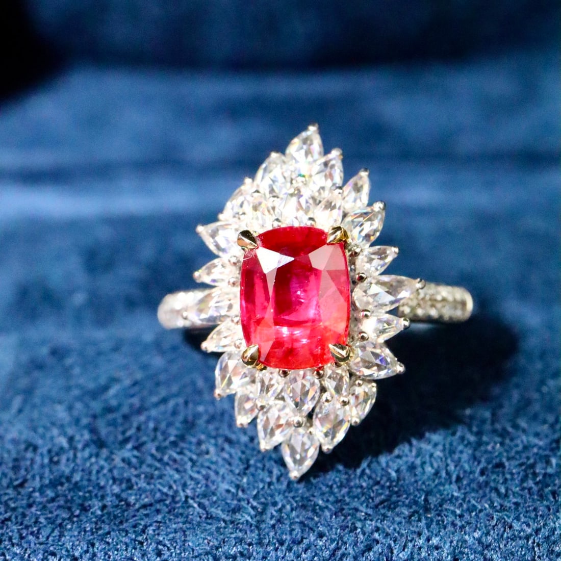 14k Gold 1.51 Ctw Natural Ruby & Diamond Ring (1 of 7)