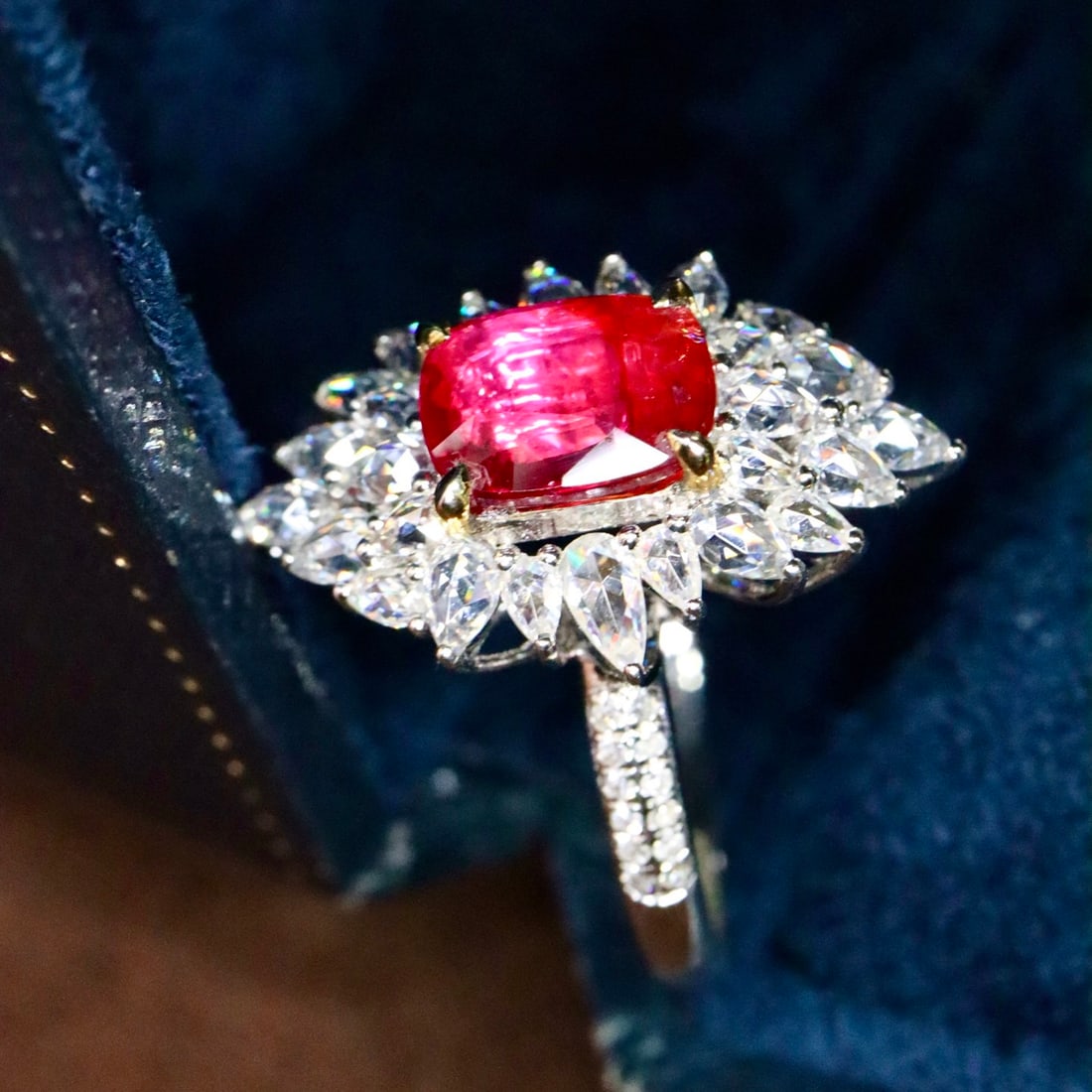 14k Gold 1.51 Ctw Natural Ruby & Diamond Ring - 2