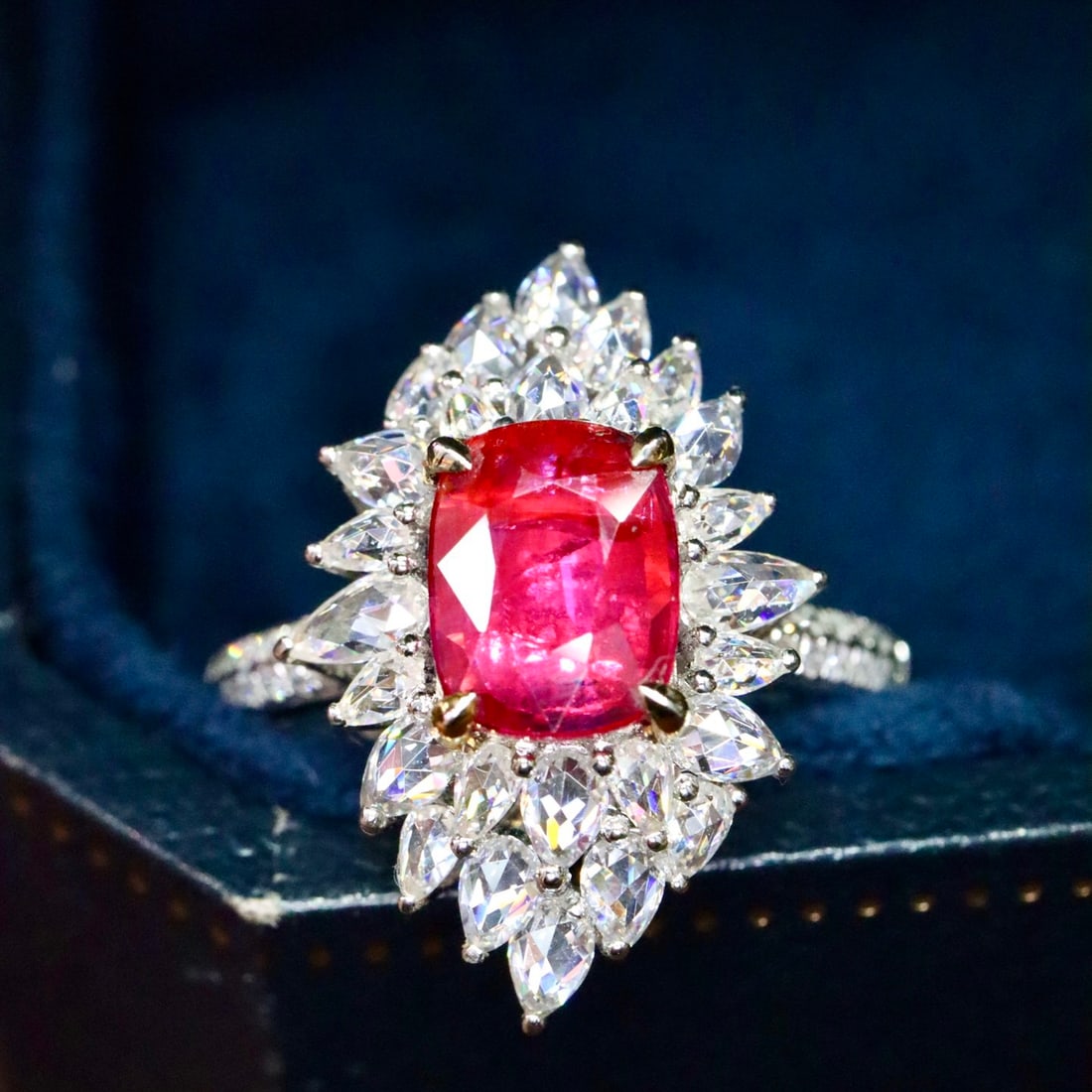 14k Gold 1.51 Ctw Natural Ruby & Diamond Ring - 3
