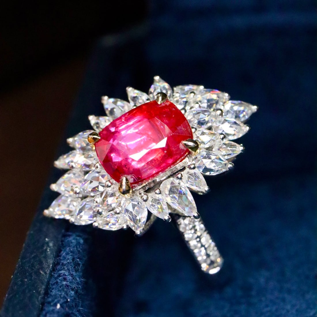 14k Gold 1.51 Ctw Natural Ruby & Diamond Ring - 4