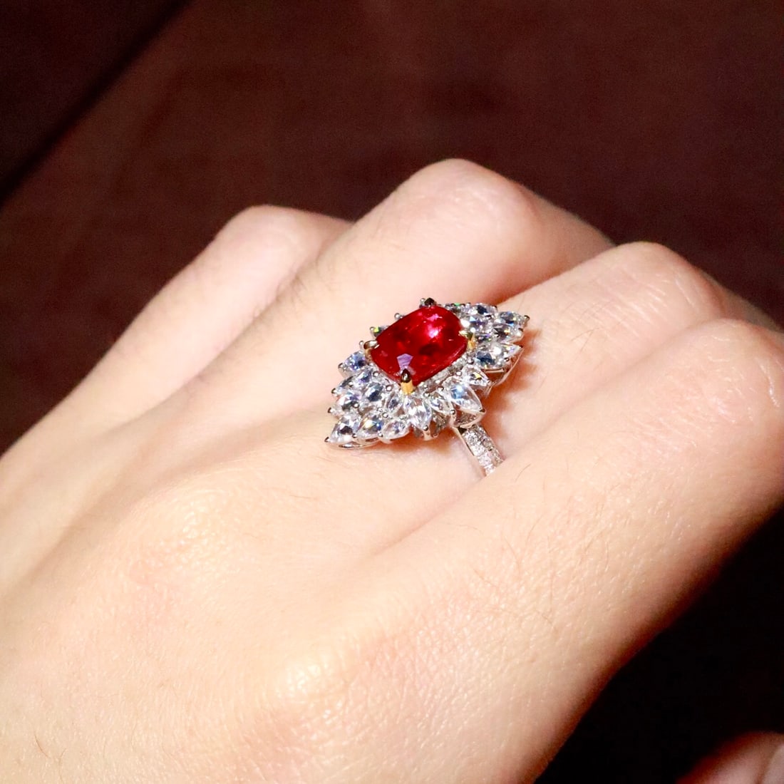 14k Gold 1.51 Ctw Natural Ruby & Diamond Ring - 6