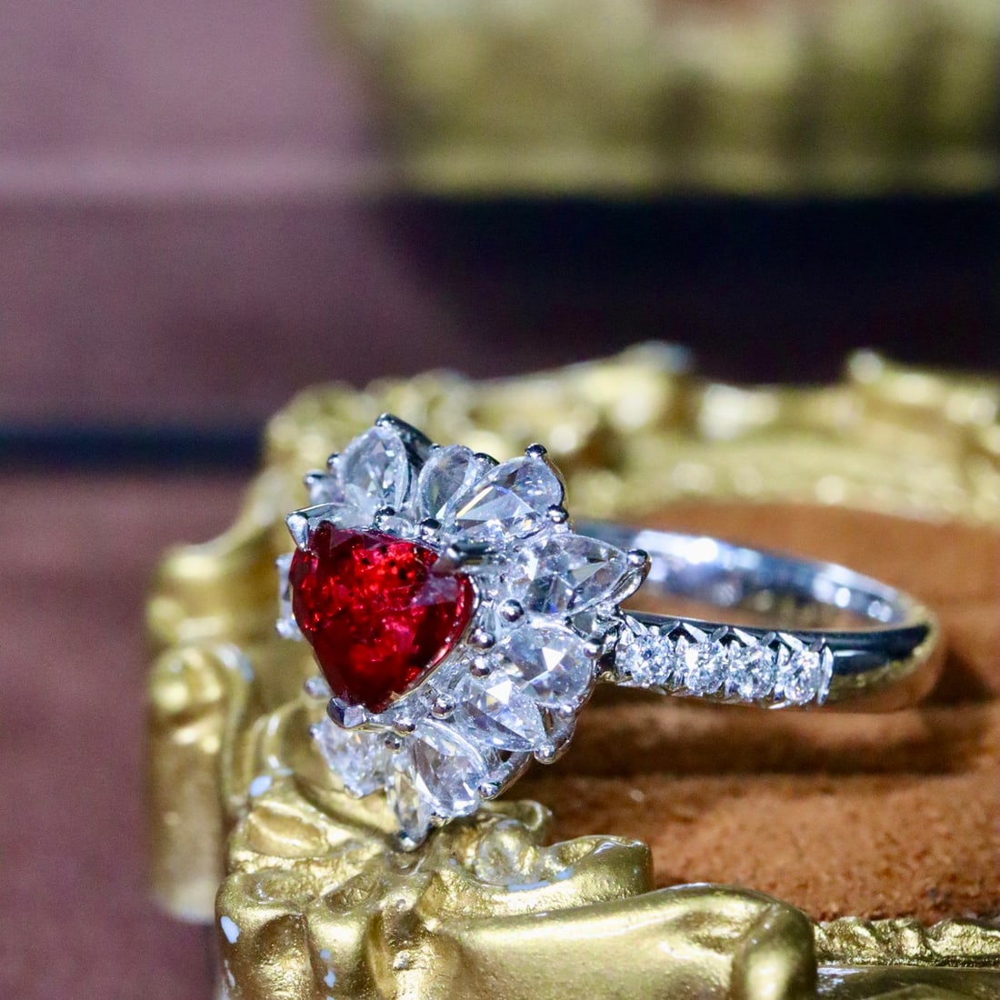 14k Gold 1.65 Ctw Natural Ruby & Diamond Ring - 2