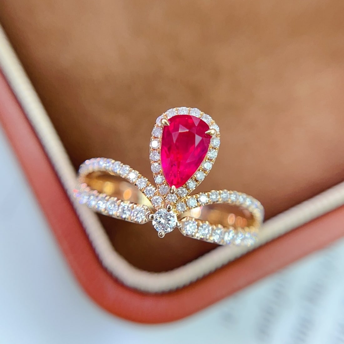 14k Gold 1.01 Ct Natural Ruby & Diamond Ring - 3