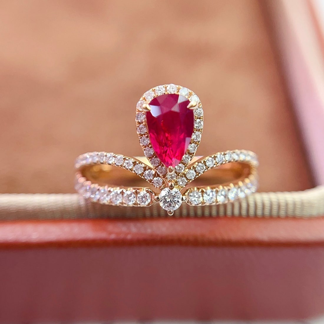 14k Gold 1.01 Ct Natural Ruby & Diamond Ring - 4