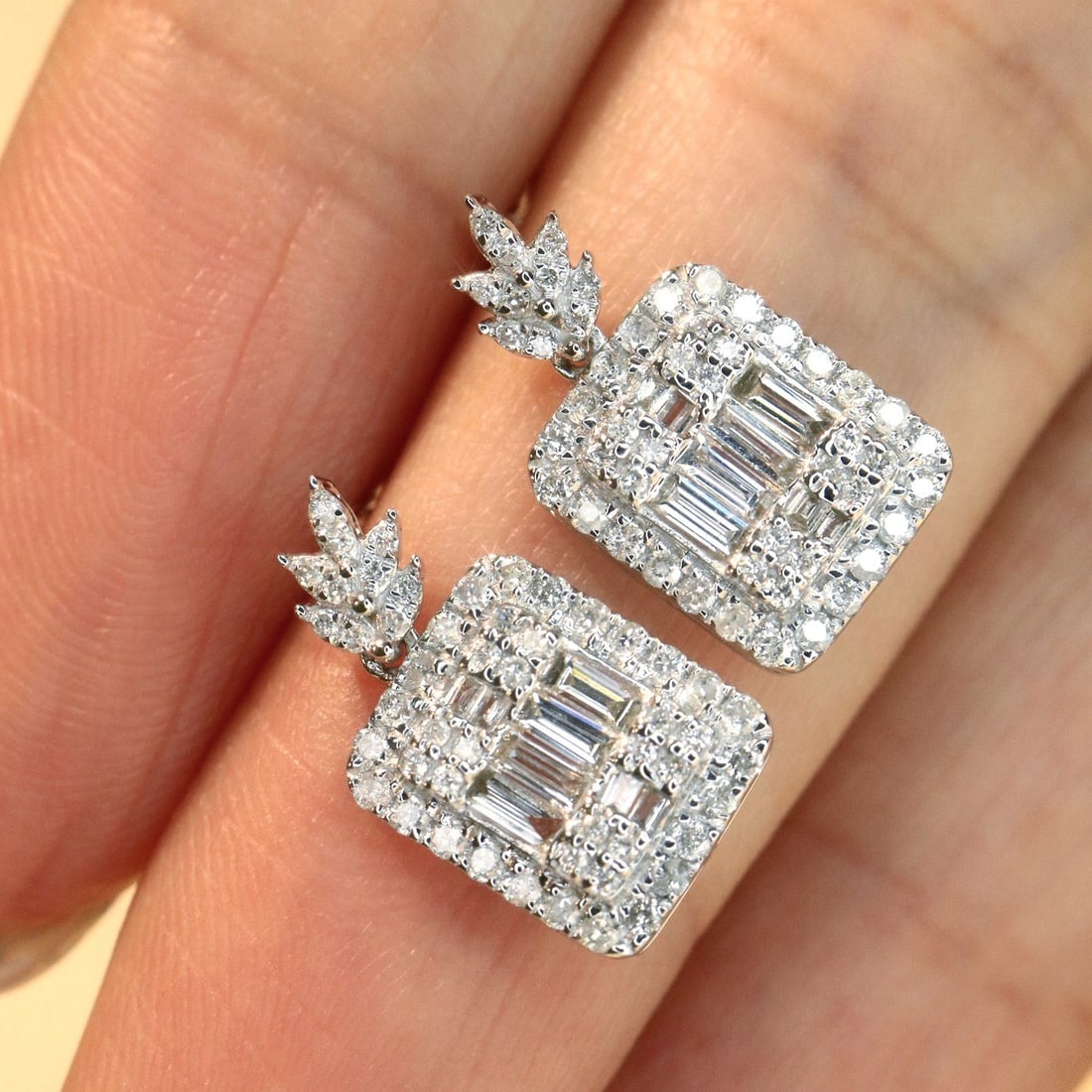 14k Gold 1.32 Ctw Natural H Diamond Jewelry Set - 6