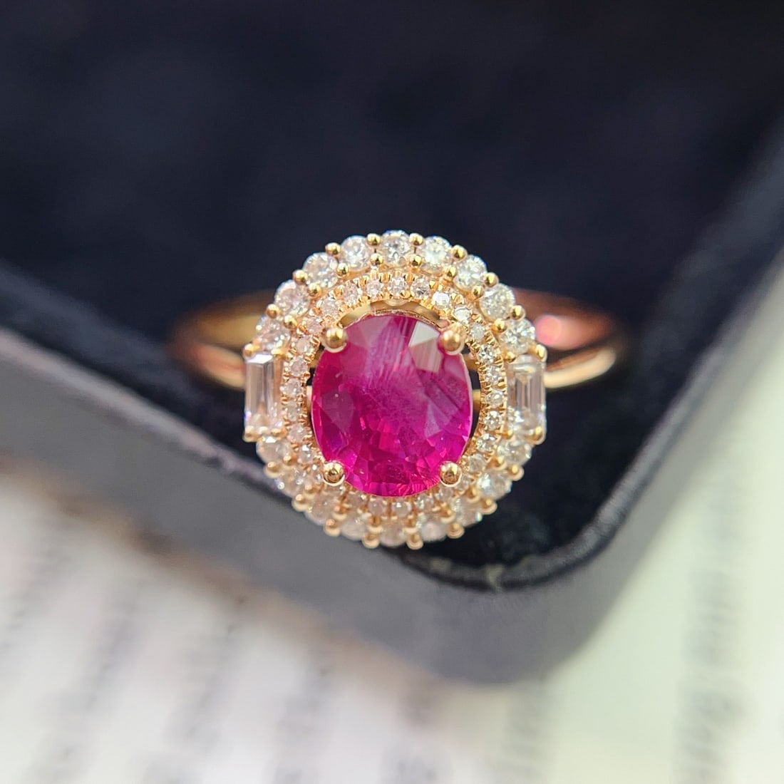 14k Gold 1.20 Ct Natural Ruby & Diamond Ring (1 of 7)