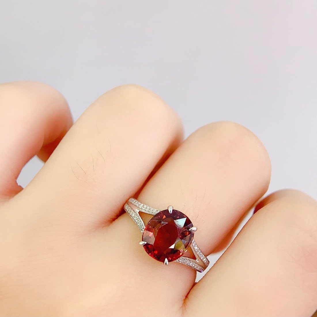 14k Gold 3.62 Ct Natural Tourmaline & Diamond Ring - 6