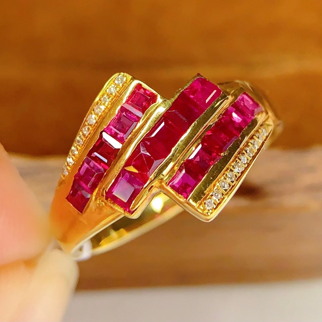 14k Gold 1.82 Ct Natural Ruby & Diamond Ring (1 of 7)