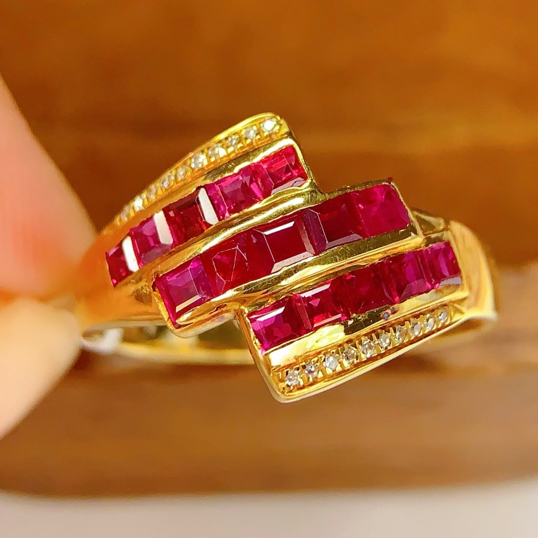 14k Gold 1.82 Ct Natural Ruby & Diamond Ring - 2