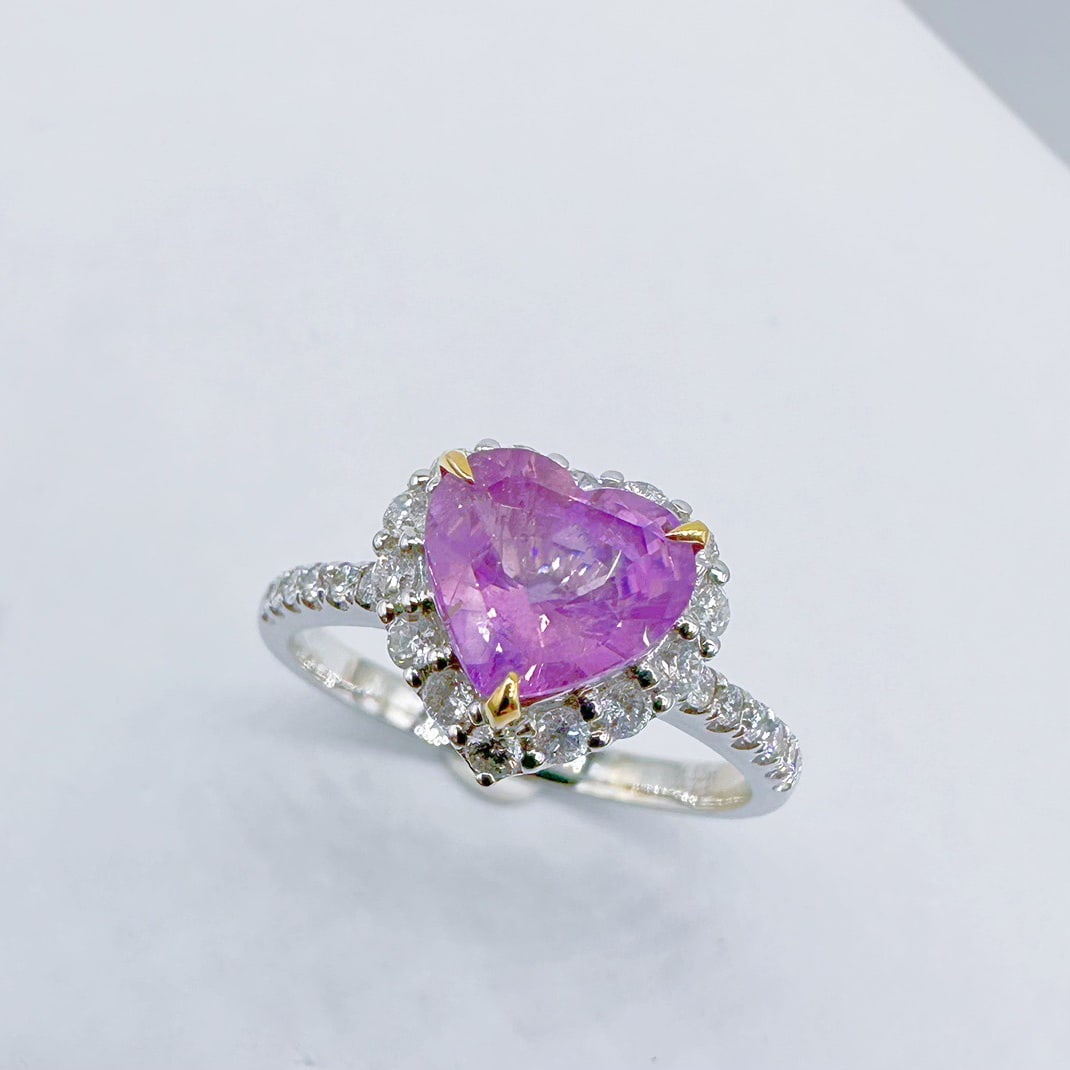 14k Gold 1.92 Ctw Natural Sapphire & Diamond Ring - 3