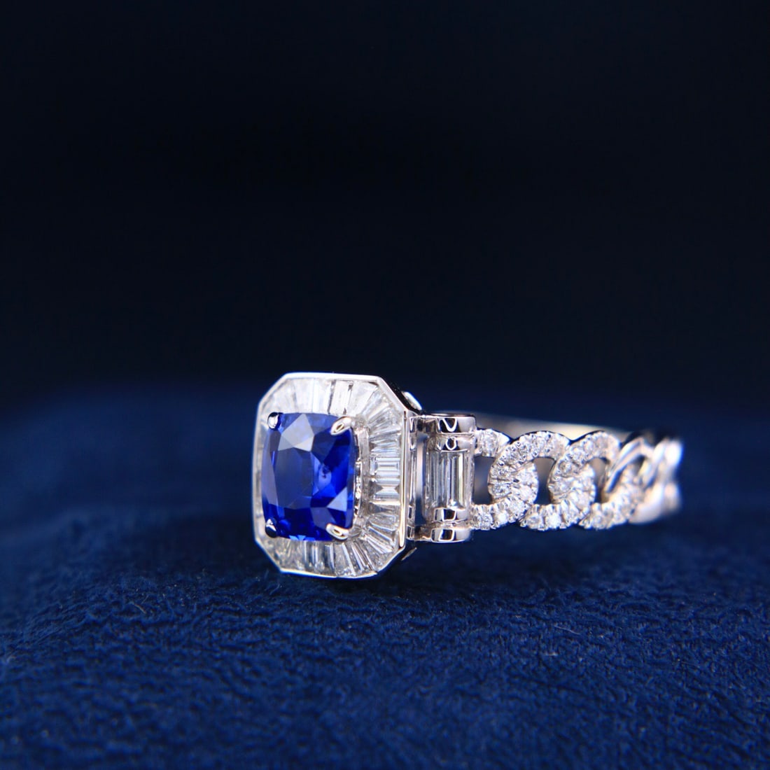 14k Gold 1.76 Ctw Natural Sapphire & Diamond Ring - 2