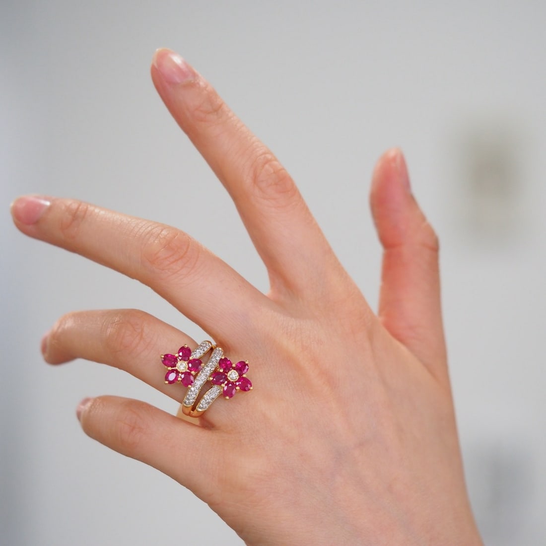 14k Gold 3.47 Ctw Natural Ruby & Diamond Ring - 6