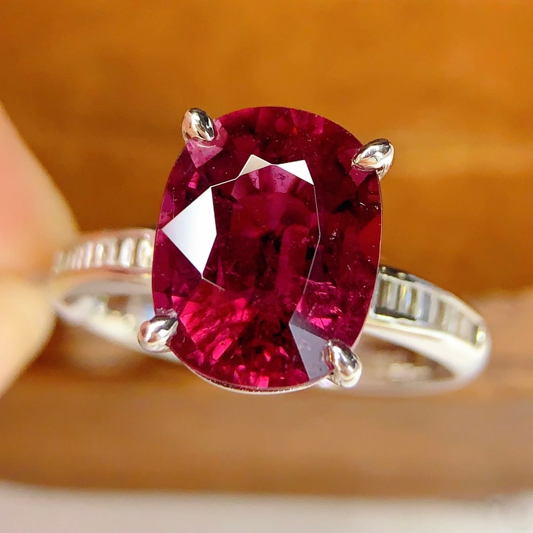 14k Gold 4.88 Ct Natural Tourmaline & Diamond Ring (1 of 7)