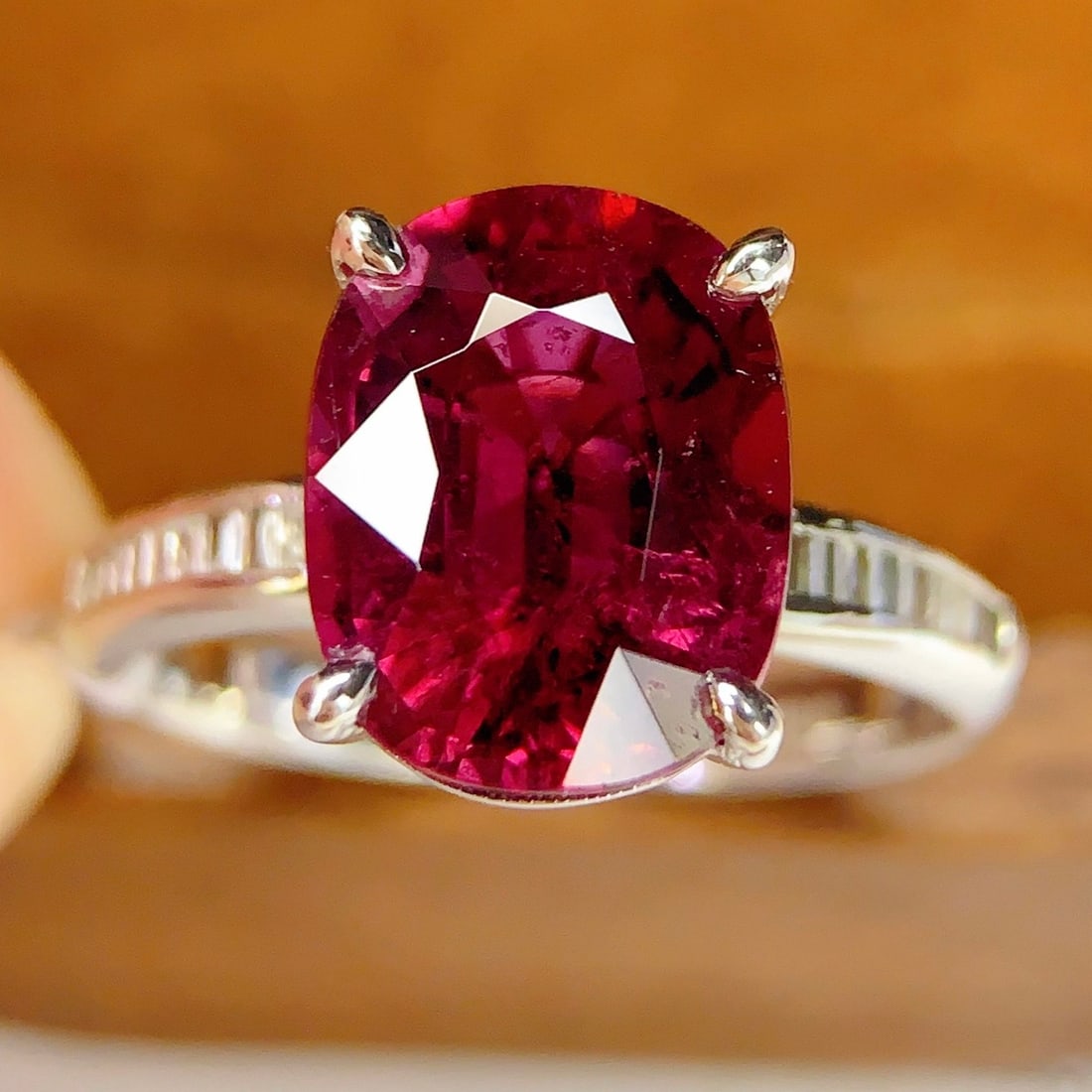 14k Gold 4.88 Ct Natural Tourmaline & Diamond Ring - 3