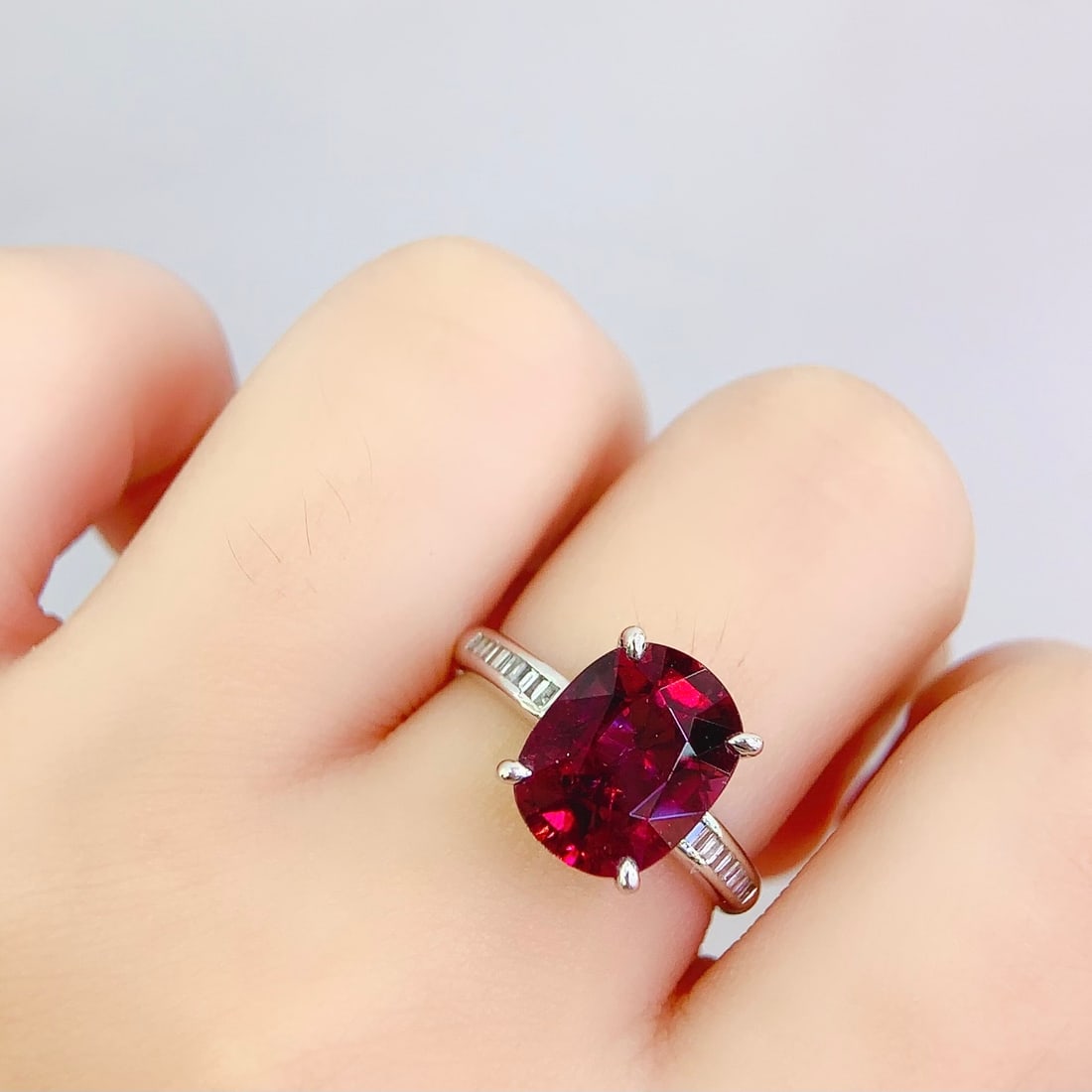 14k Gold 4.88 Ct Natural Tourmaline & Diamond Ring - 6