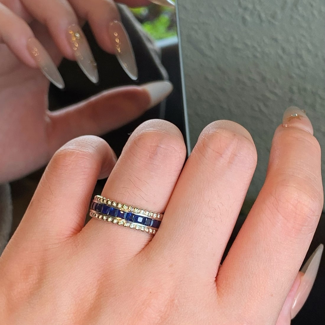 14k Gold 2.85 Ct Natural Sapphire Ring - 4