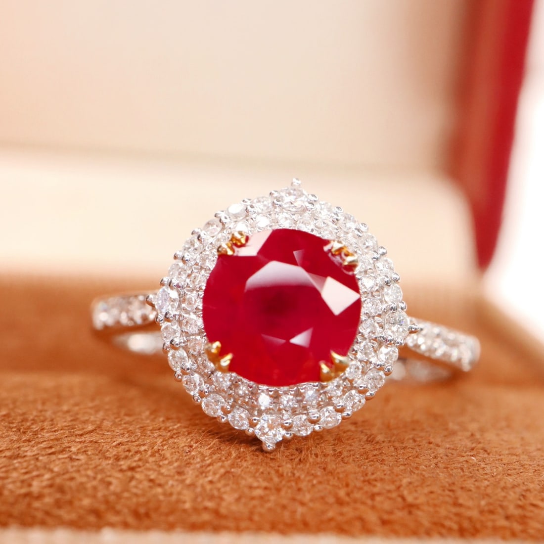 14k Gold 1.88 Ctw Natural Ruby & Diamond Ring (1 of 6)