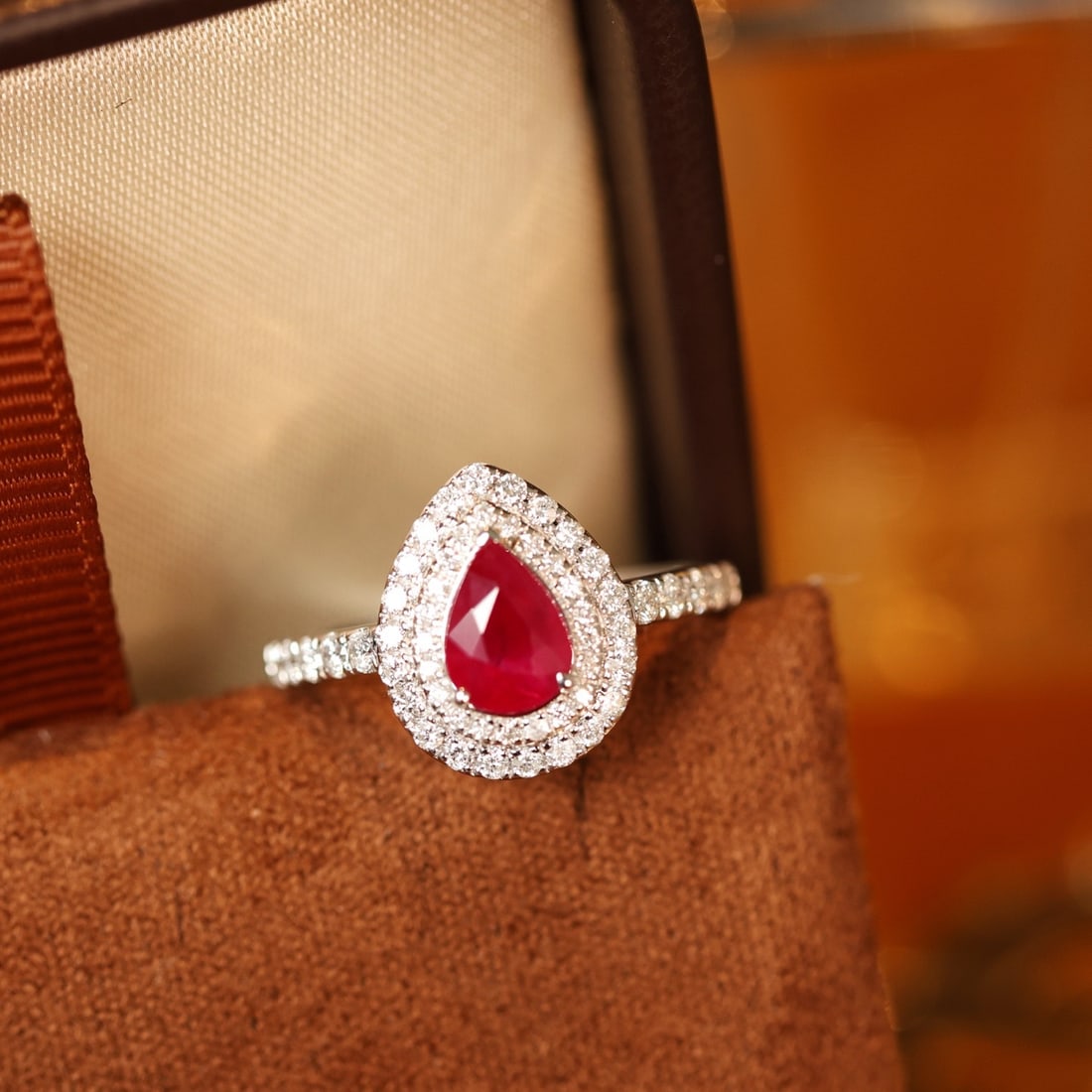 14k Gold 1.66 Ctw Vivid Red Natural Ruby & Diamond Ring - 2