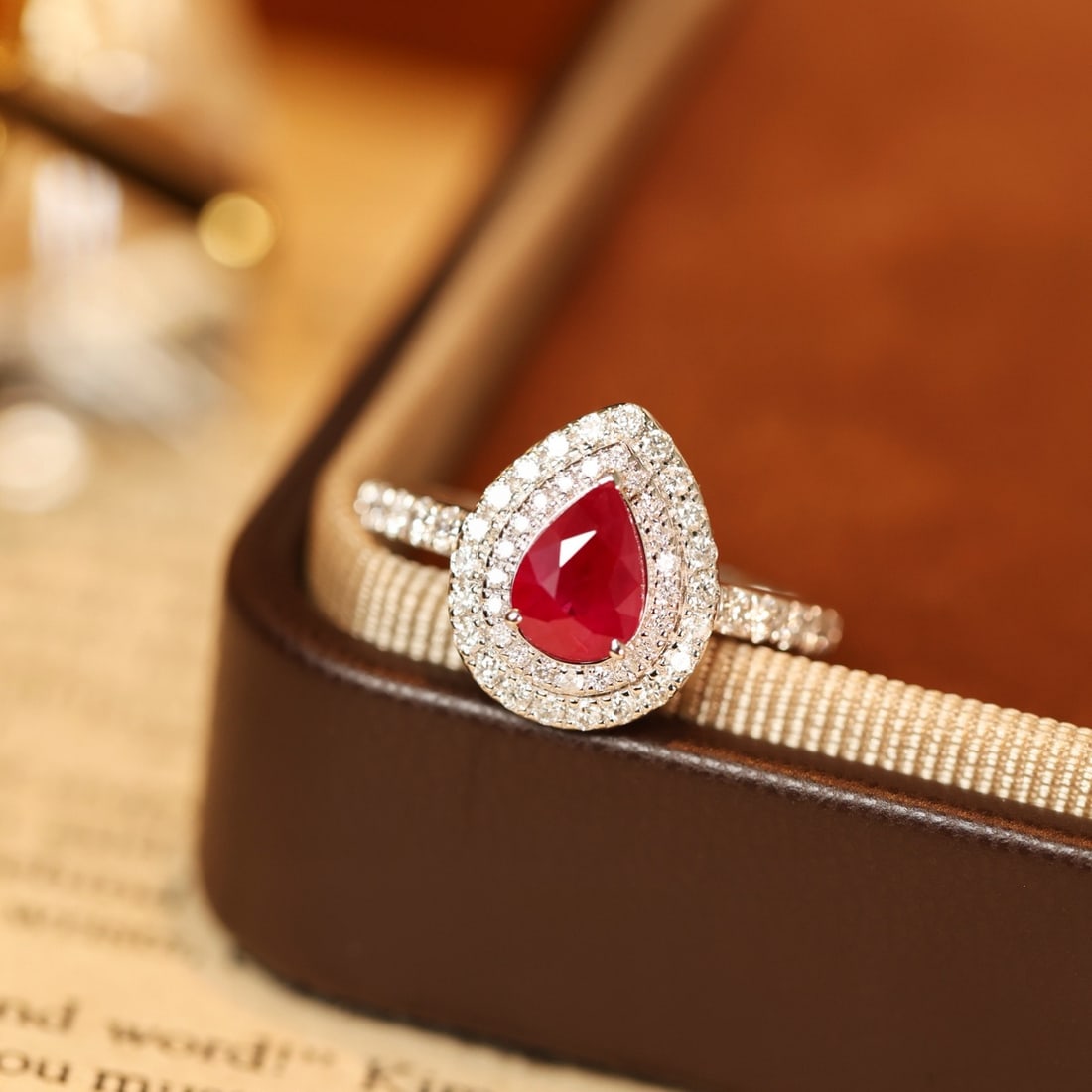 14k Gold 1.66 Ctw Vivid Red Natural Ruby & Diamond Ring - 3