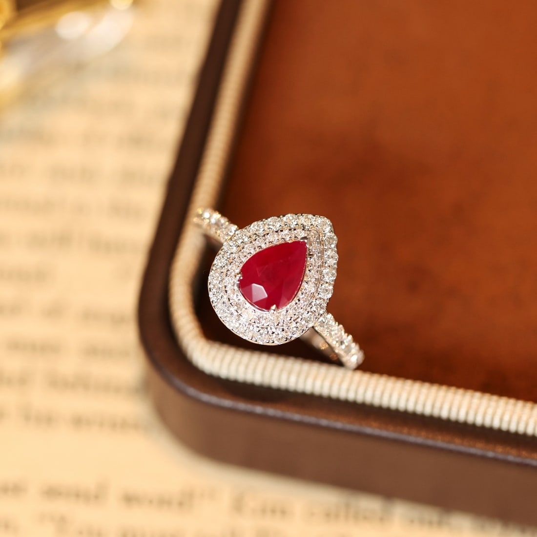 14k Gold 1.66 Ctw Vivid Red Natural Ruby & Diamond Ring - 4