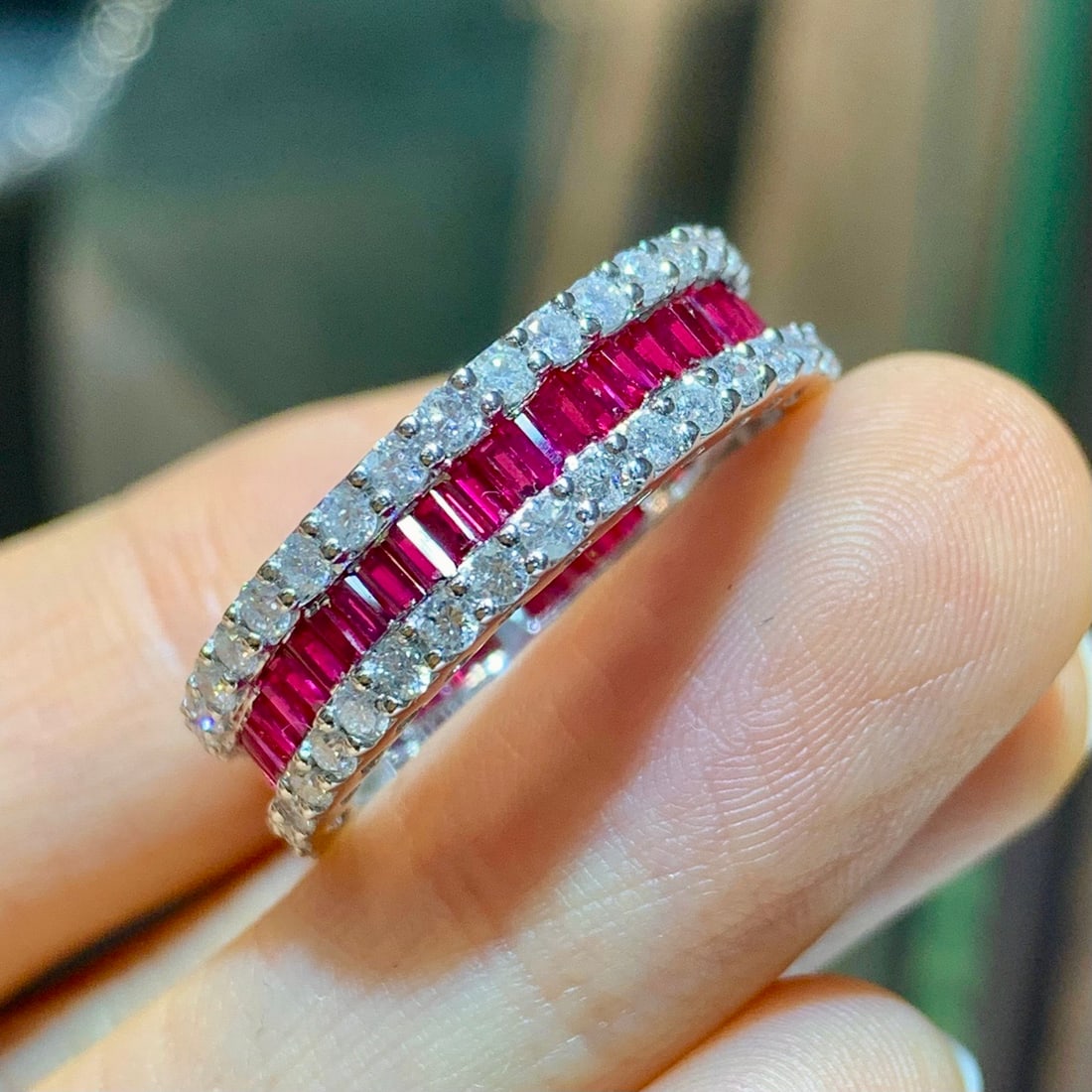 14k Gold 3.40 Ctw Natural Ruby & Diamond Ring (1 of 5)