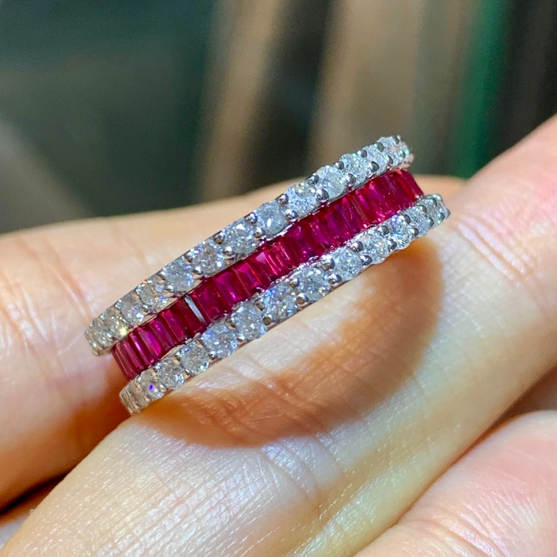 14k Gold 3.40 Ctw Natural Ruby & Diamond Ring - 2