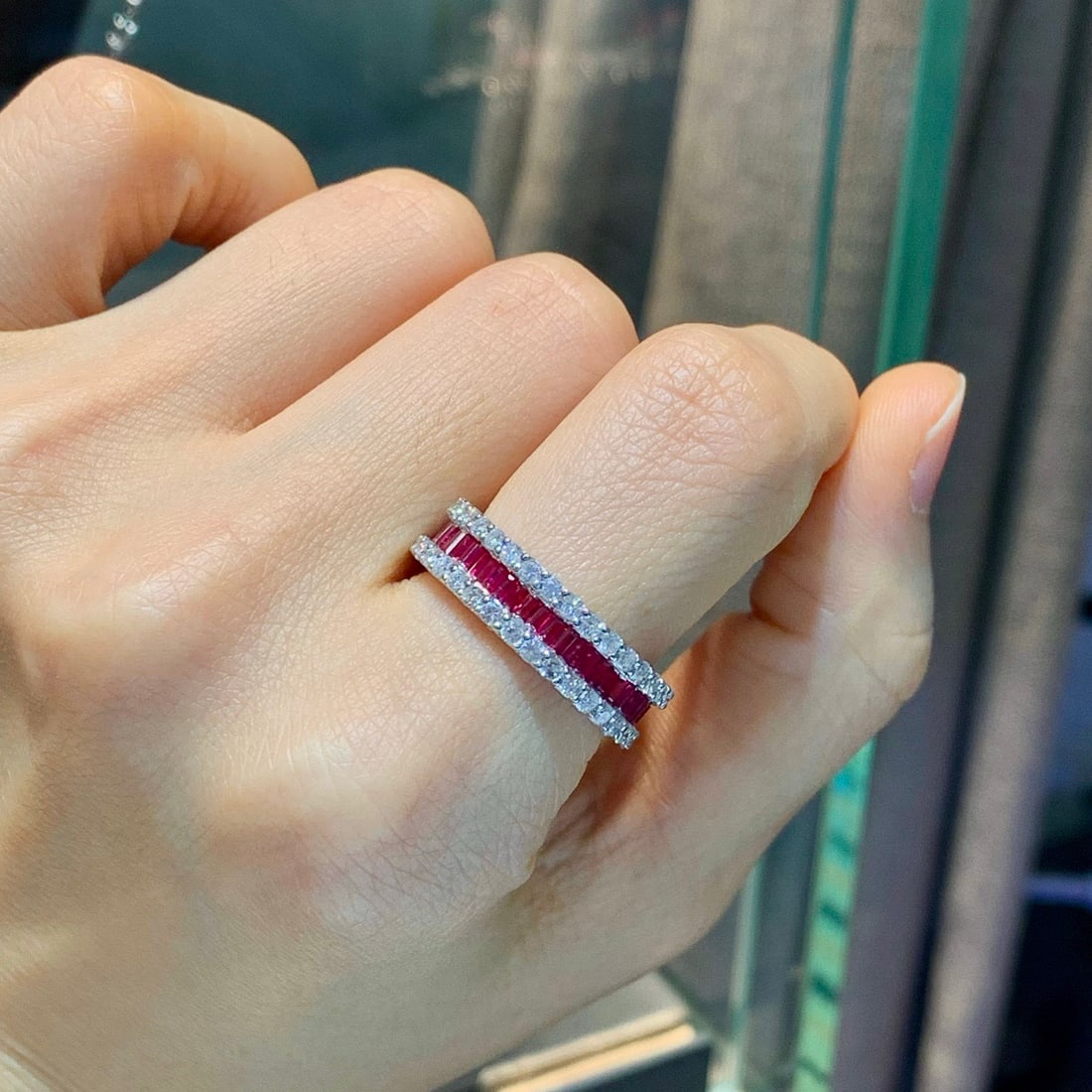 14k Gold 3.40 Ctw Natural Ruby & Diamond Ring - 3