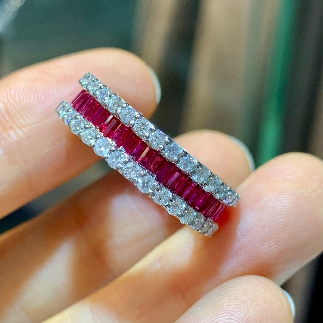 14k Gold 3.40 Ctw Natural Ruby & Diamond Ring - 4